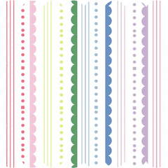 Rainbow Striped Napkins, 40pcs