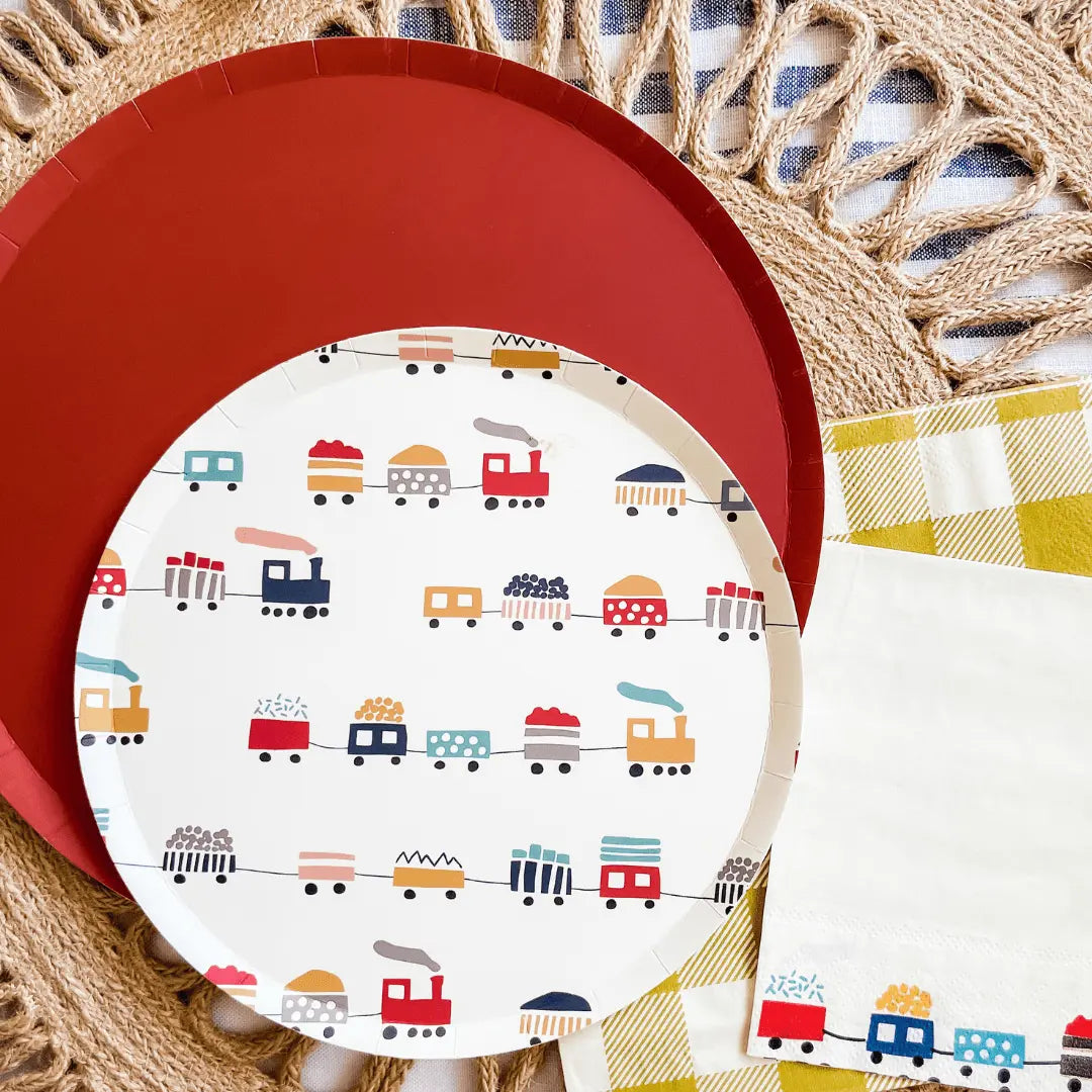 Red Paper Party Plate (8pcs)