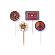 Retro Groovy Cupcake Toppers