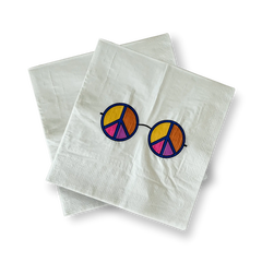 Retro Groovy Large Disposable Paper Napkins (16pcs)