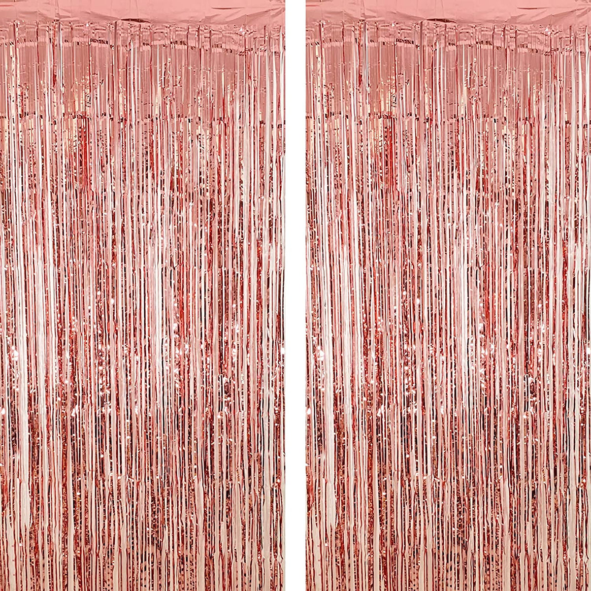 Rose Gold Fringe Curtain