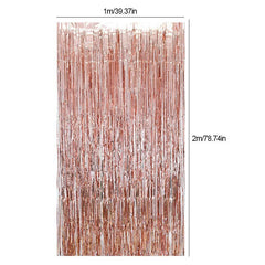Rose Gold Fringe Curtain