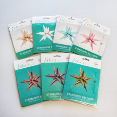 Rose Gold Starburst Cluster Balloon | Chrome Metallic Foil Star