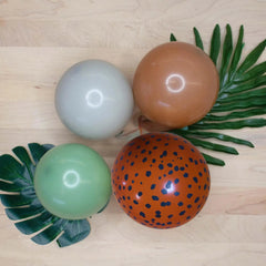 Rustic Cheetah Print Latex Balloons | 11” Safari Party Balloons (10 Pack)