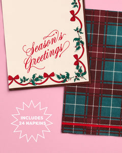 Season's Greetings Napkins - 24 paper napkins