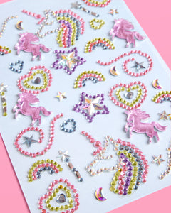 Unicorn Dreams Gem Set - 35 adhesive face gems