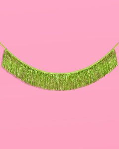 Limelight Fringe - lime green foil banner
