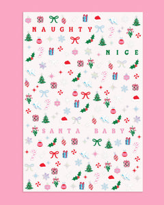 Santa Baby Nail Stickers - 744 adhesive nail stickers