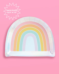 Rainbow Plates - 25 paper plates