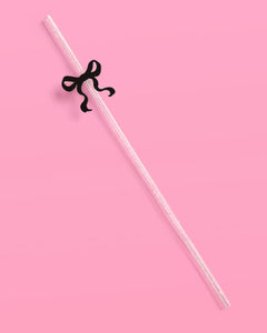 Little Black Bow Straws - 12 reusable straws