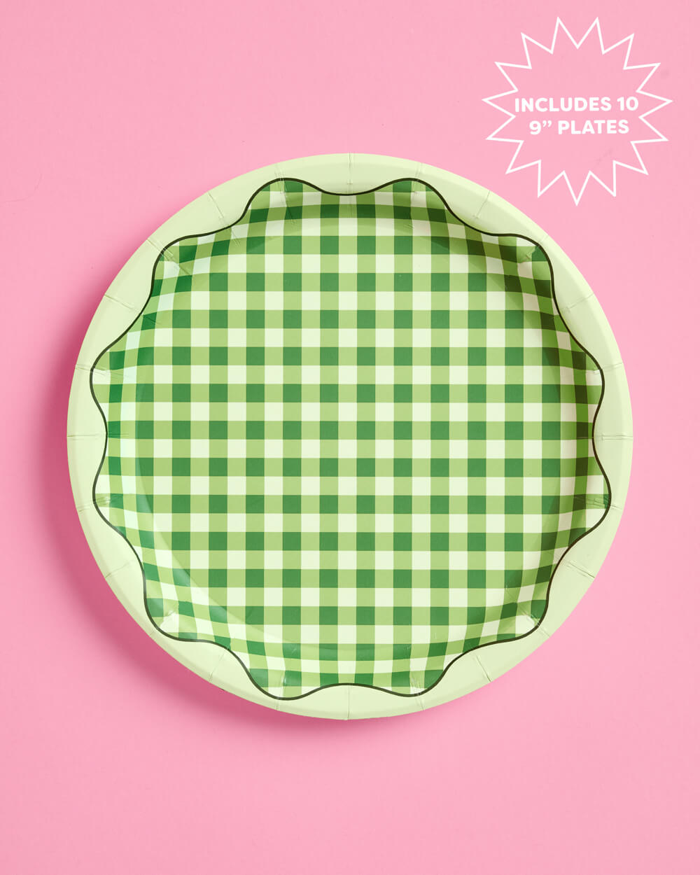 Christmas Cottage Plates - 10 paper plates, 9in