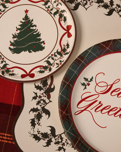 Seasons Greetings Plates - 16 or 32 paper plates