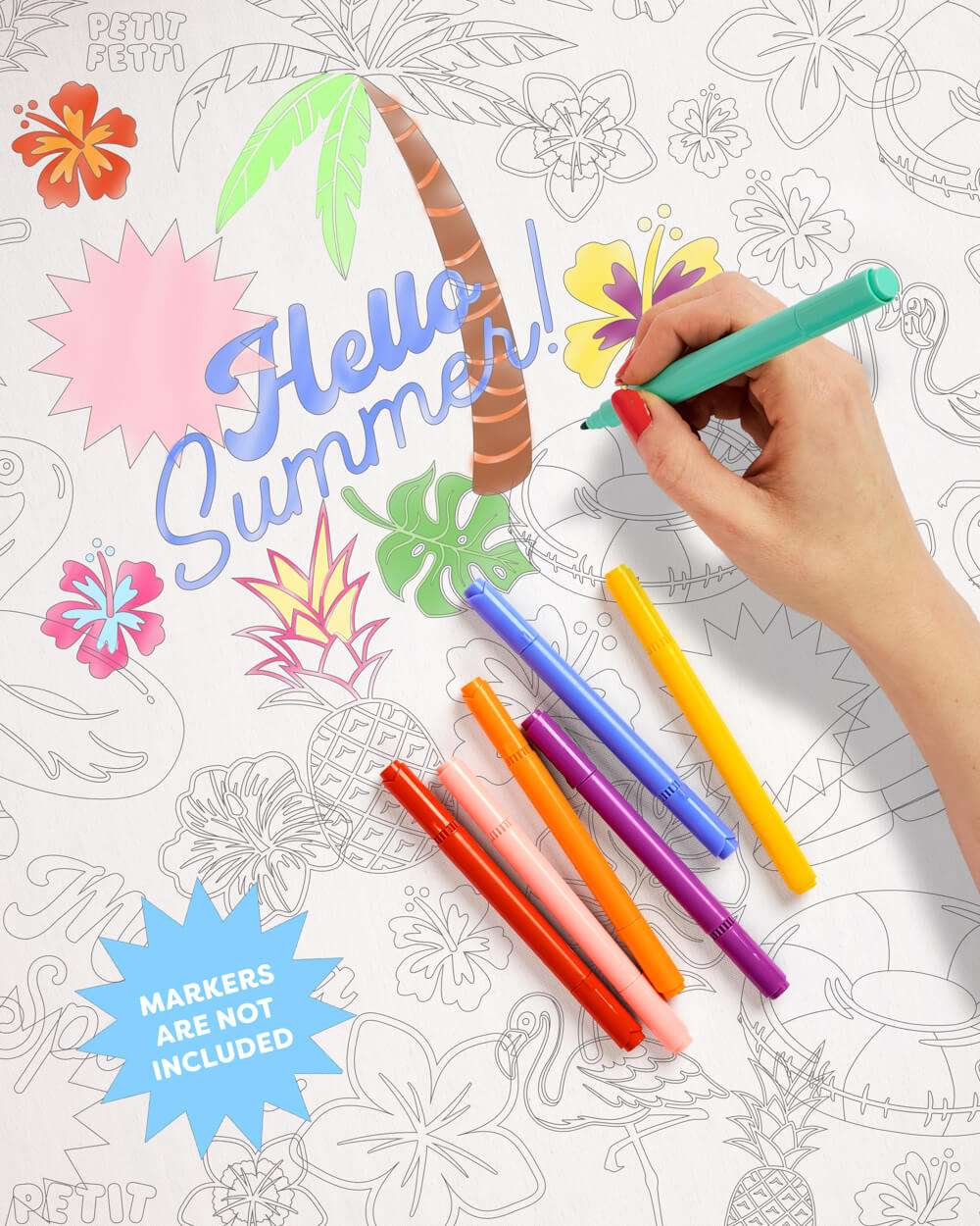 Pool Party Tablecloth - paper coloring tablecloth