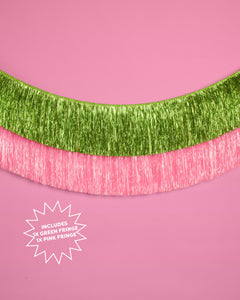 Emerald City Pack - pink + green fringe banners