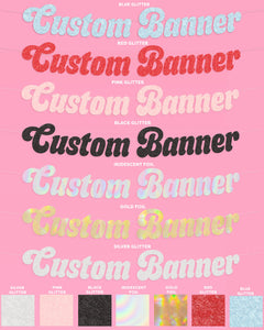 Custom Vintage Bday Banner - customizable banner