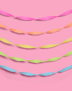 Pool Party Streamers - 5 crepe paper rolls