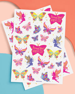 Fairy Flutter Tats - 50 foil temporary tattoos