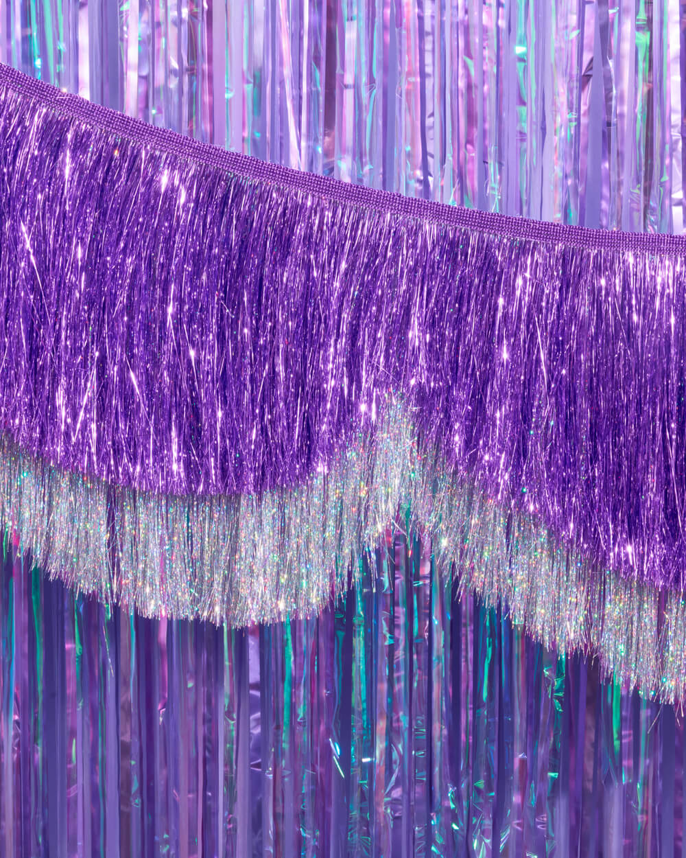 It's Disco Baby Scallop Fringe - 6 ft fringe banner