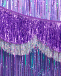 It's Disco Baby Scallop Fringe - 6 ft fringe banner