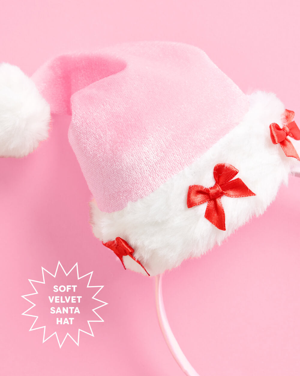 Pinkmas Headband - holiday hair accessory