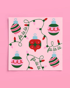 Deck the Halls Napkins - 25 square napkins