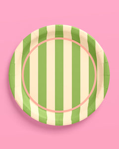 Pool Boy Plates - 24 striped paper plates
