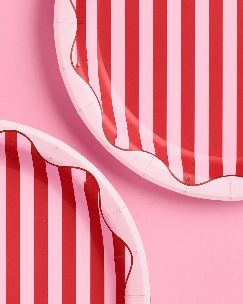 Candy Stripe Plates - 10 paper plates, 9in