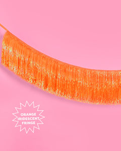 Orange Fringe Banner - iridescent banner