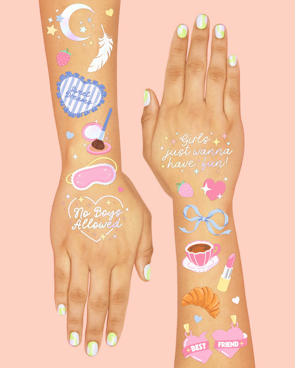 Sweet Dreams Tats - 72 temporary tattoos