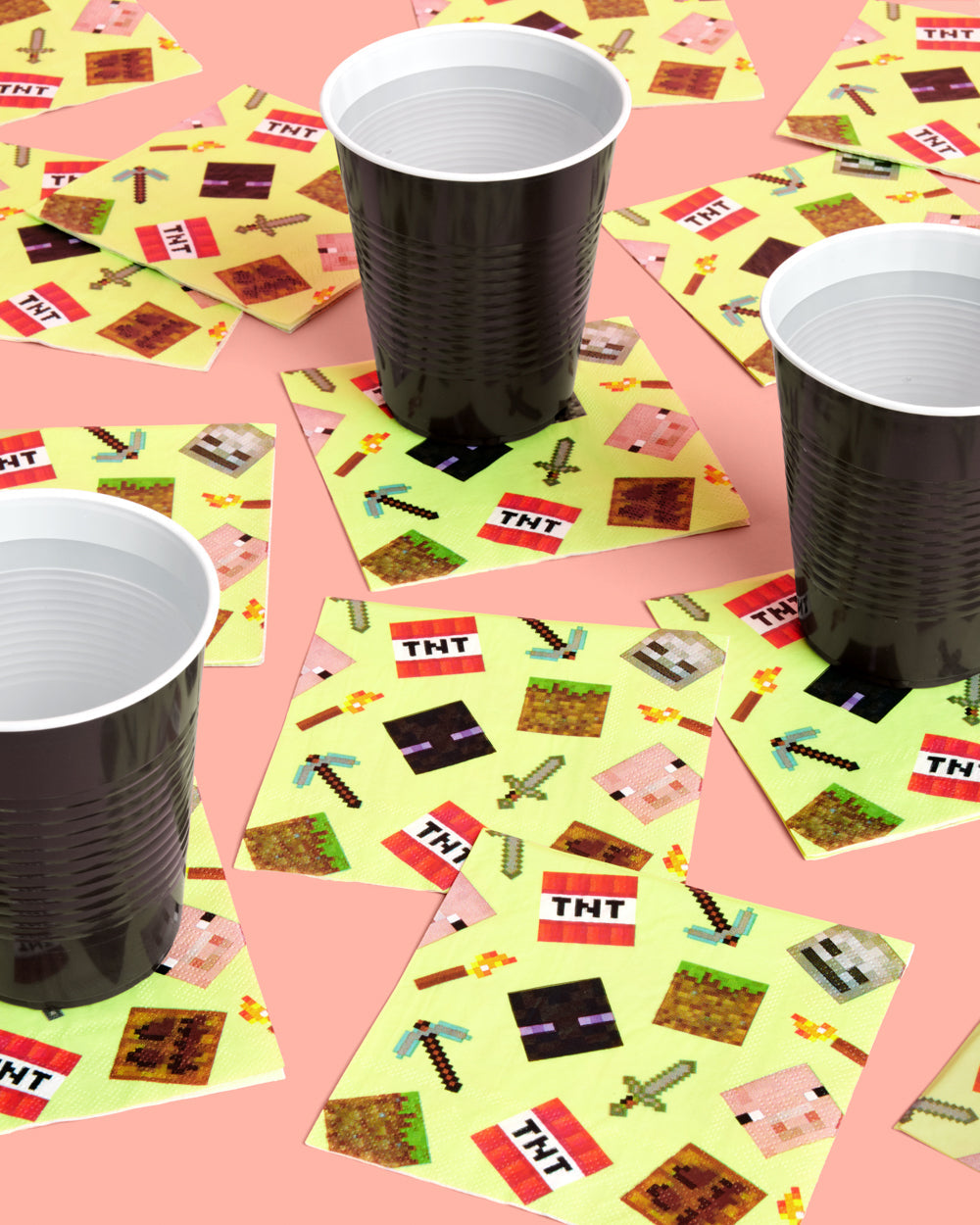 Pixel Mining Gamer Napkins - 25 paper napkins
