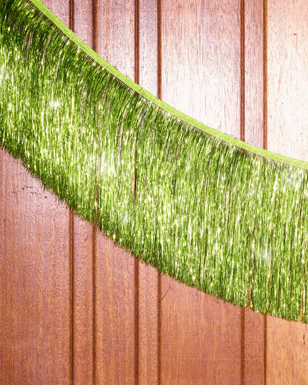 Limelight Fringe - lime green foil banner