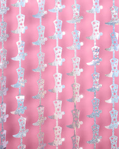 Hoedown Curtain - iridescent foil curtain