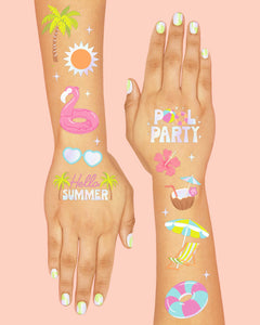 Pool Party Tats - 68 temporary tattoos