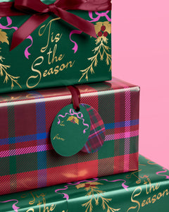 Tis the Season Wrapping Paper - 12 sheets + 16 tags
