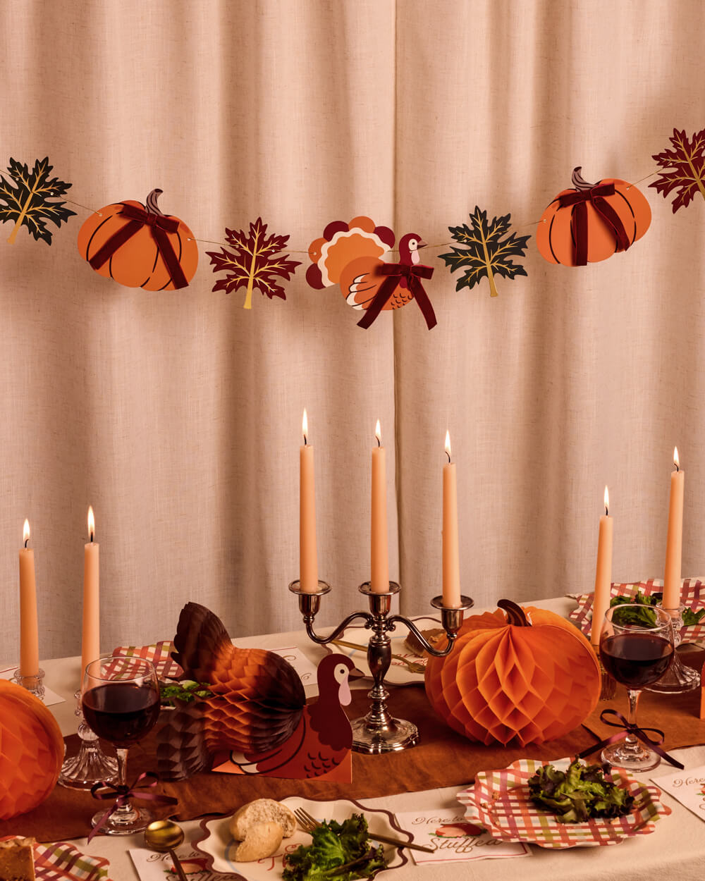 Harvest Banner - 9pc fall icon garland