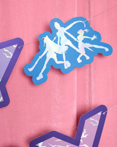Takedown Banner - iridescent foil banner