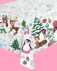 Color Me Merry Tablecloth - coloring tablecloth