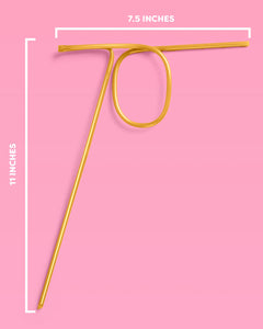 Still Sippin' 70 Straw - gold reusable straw