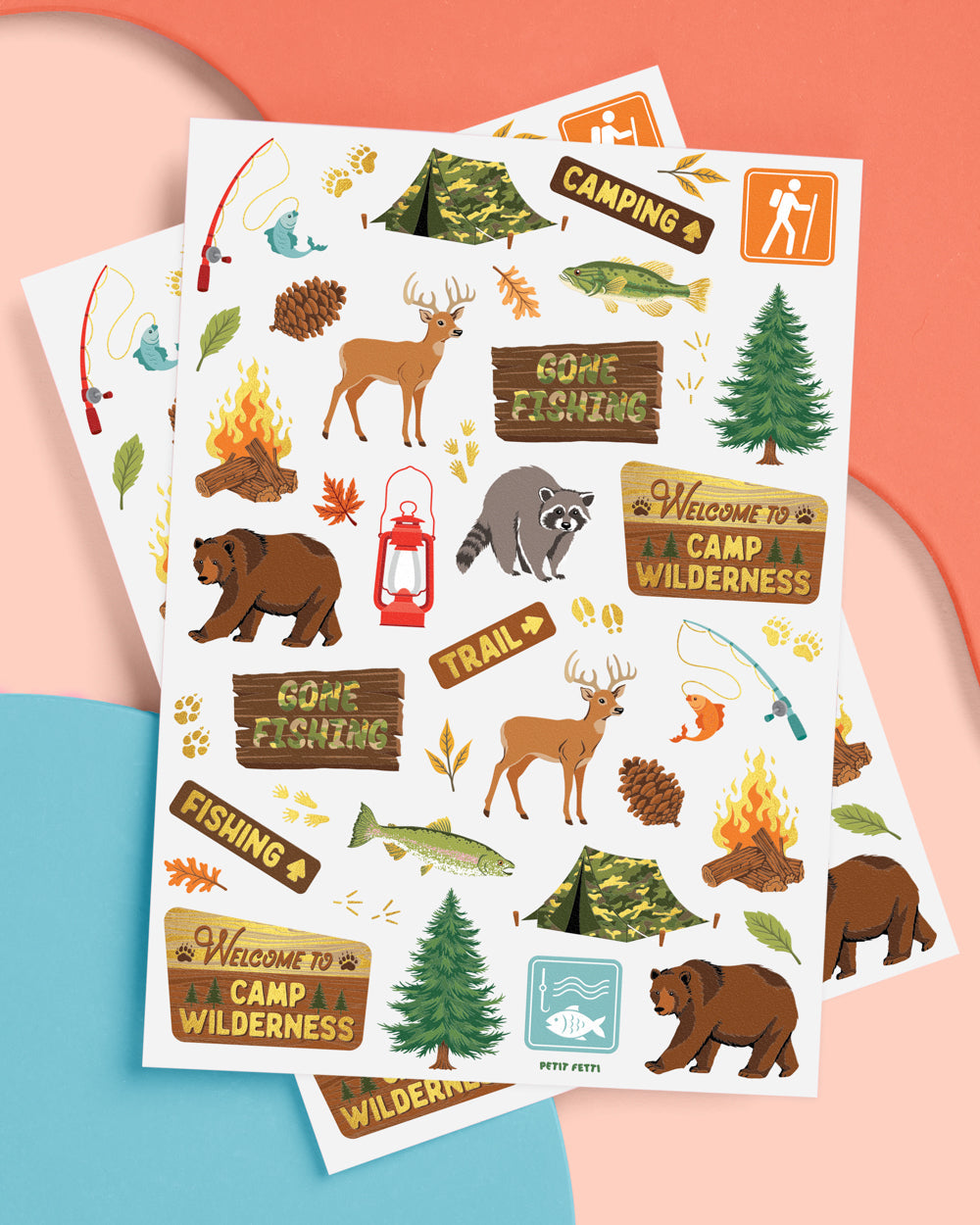 Happy Camper Tats - 44 foil temporary tattoos