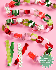 Tis the Season Paper Chains - 90 strip holiday garland