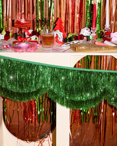Holiday Scallop Fringe Banner - scalloped banner
