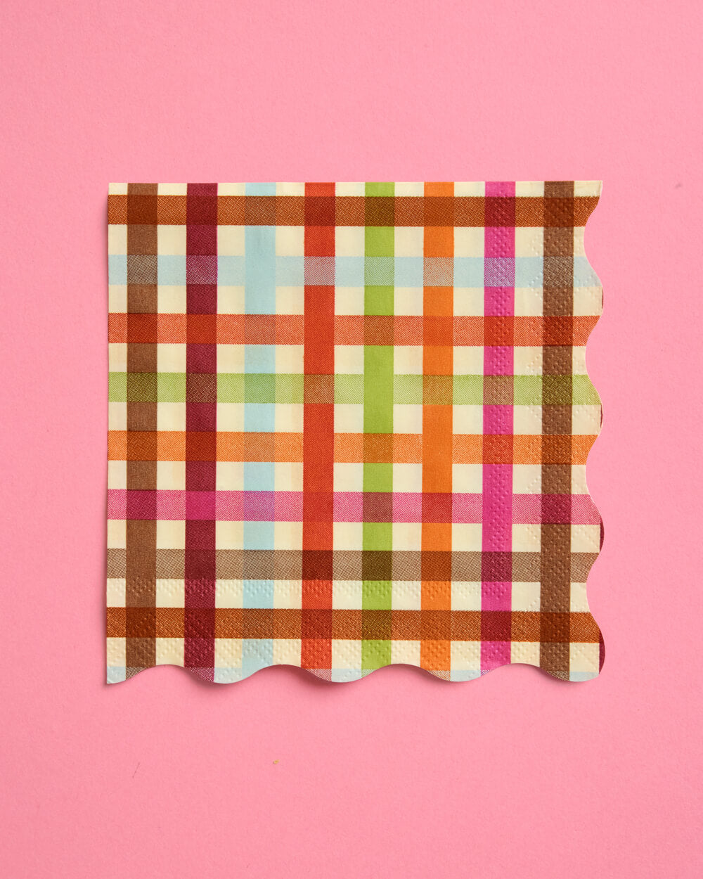 Give Thanks Plaid Napkins - 24 paper napkins