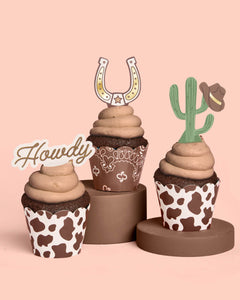 Saddle Up Cupcake Set - 24 liners + toppers