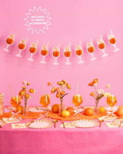 Spritz Party Banner - orange accordion banner