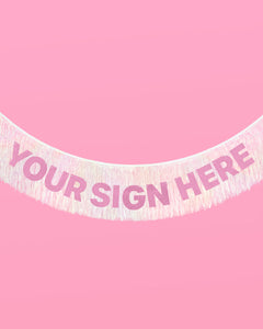 Iridescent Fringe - iridescent foil banner