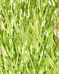 Limelight Curtain - holographic green foil curtain
