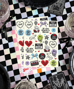 Emo Tattoos - 54 foil temporary tattoos