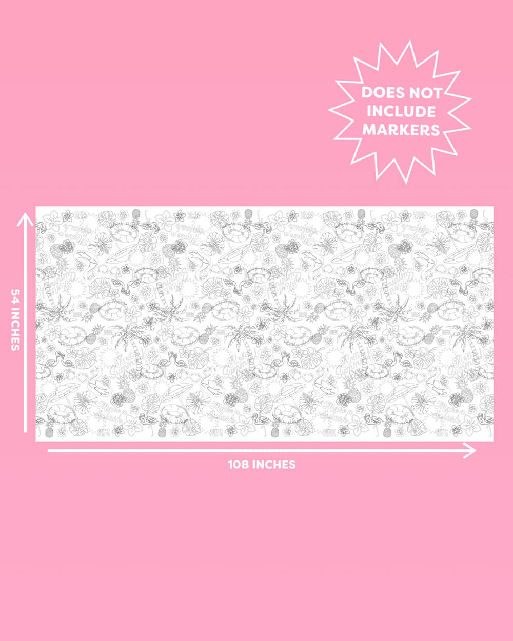 Pool Party Tablecloth - paper coloring tablecloth