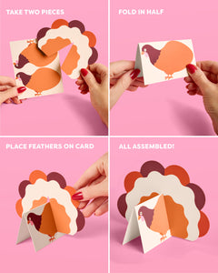 Turkey Time Place Cards - 12 place cards