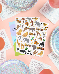 Jungle Animal Tattoos - 56 temporary tattoos